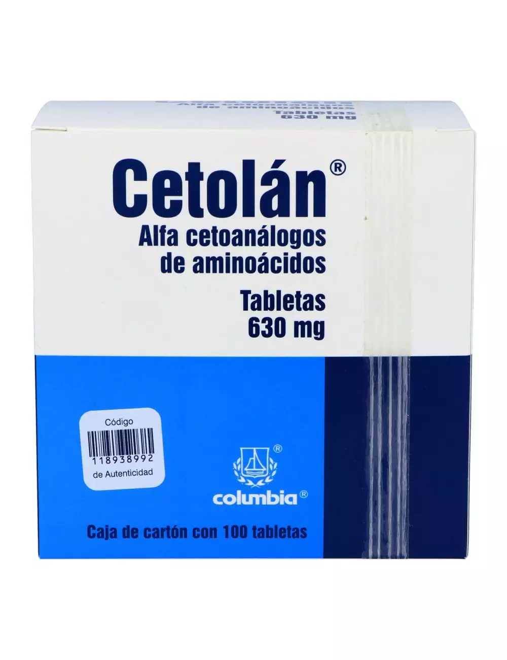 Cetolán 630 mg Caja Con 100 Tabletas