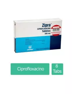 Zipra 500 mg Caja Con 8 Tabletas RX2