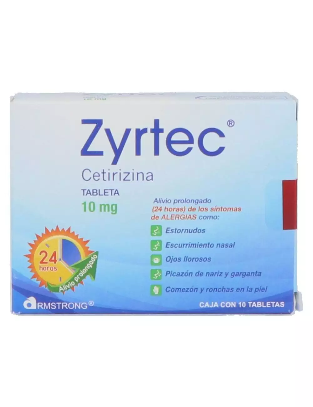 Zyrtec 10 mg Caja Con 10 Tabletas