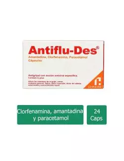 Antiflu Des 3 mg/ 5 mg / 300 mg Caja Con 24 Cápsulas