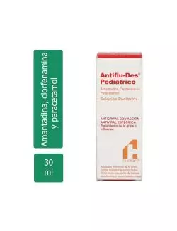 Antiflu Des Pediátrico Caja Con Frasco Gotero Con 30mL