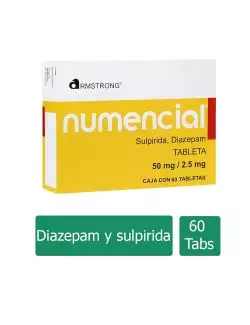 Numencial® 50 mg/2.5 mg - 60 Tabletas | Sulpirida/Diazepam | ARMSTRONG® | RX1
