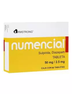 Numencial® 50 mg/2.5 mg - 60 Tabletas | Sulpirida/Diazepam | ARMSTRONG® | RX1