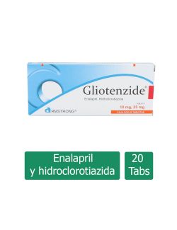 Gliotenzide 10 mg/25 mg Caja Con 20 Tabletas