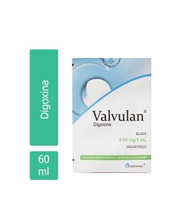 Valvulan Elixir Pediátrico 0.05mg/1mL Caja Con Frasco De 60 mL y Gotero De 1 mL