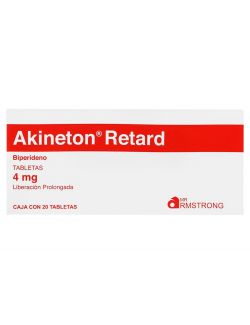 Akineton Retard 4 mg Caja Con 20 Tabletas Liberación Prolongada