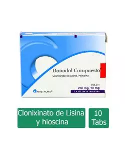 Donodol Compuesto 250 mg /10 mg Caja Con 10 Tabletas