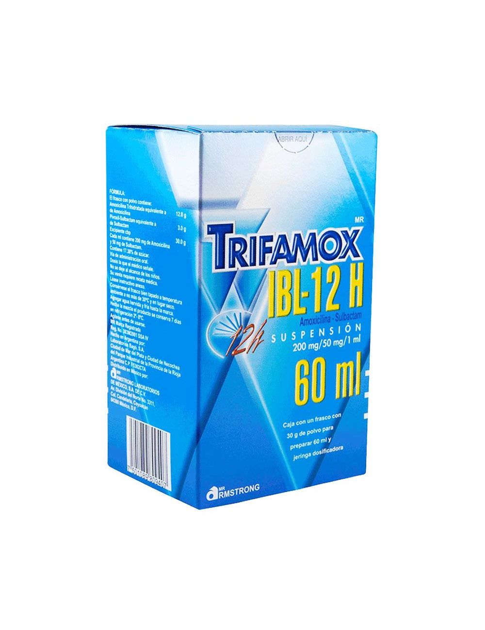Trifamox IBL 12 H Suspensión Frasco Con 15 g De Polvo Para Preparar 60 mL RX2