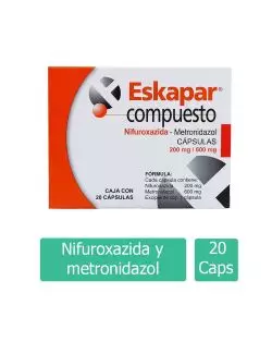 Eskapar Compuesto 200 mg / 600 mg Caja Con 20 Cápsulas