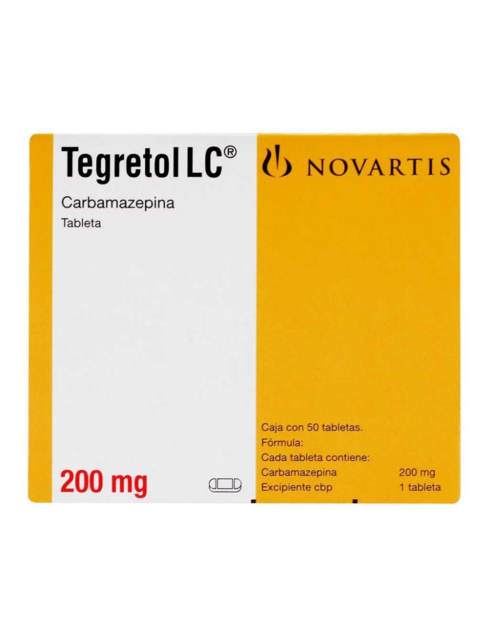 Tegretol LC 200 mg Caja Con 50 Cápsulas