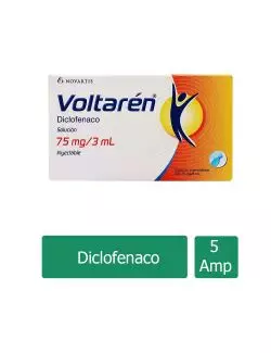 Voltarén 75 mg /3 mL Caja Con 5 Ampolletas