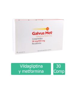 Galvus Met 50 / 850 mg Caja Con 30 Comprimidos Recubiertos