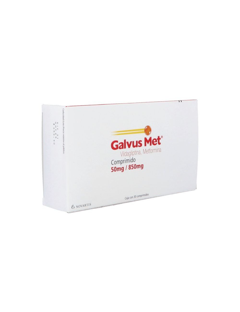 Galvus Met 50 / 850 mg Caja Con 30 Comprimidos Recubiertos