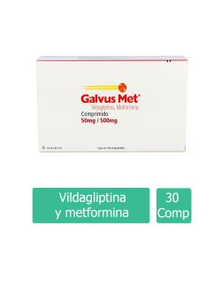 Galvus Met 50 mg /500 mg Caja Con 30 Comprimidos