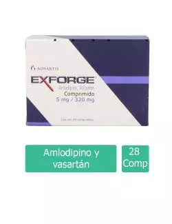 EXFORGE® 5 mg/320 mg (Amlodipino/Valsartán) - 28 Comprimidos - Novartis
