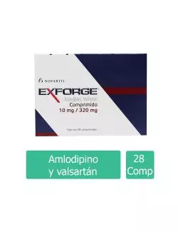 EXFORGE® 10 mg/320 mg (Amlodipino/Valsartan) - 28 Comprimidos - Novartis
