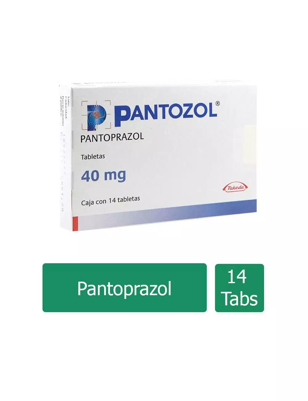 Pantozol 40 mg - Caja con 14 Tabletas | Pantoprazol | Laboratorio Takeda