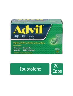 Advil 200 mg Caja Con Frasco Con 20 Cápsulas