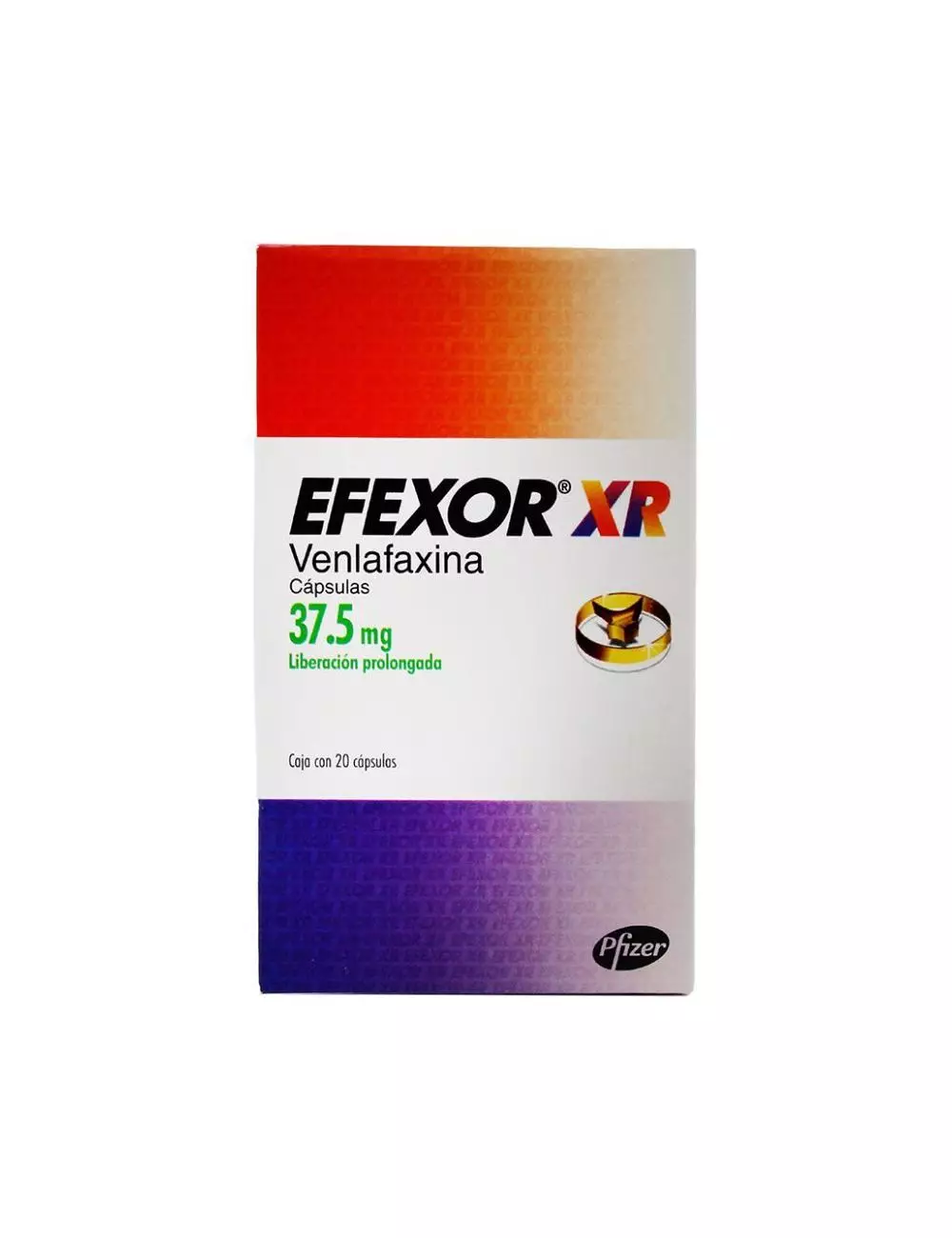 Efexor XR 37.5 mg Caja Con 20 Cápsulas