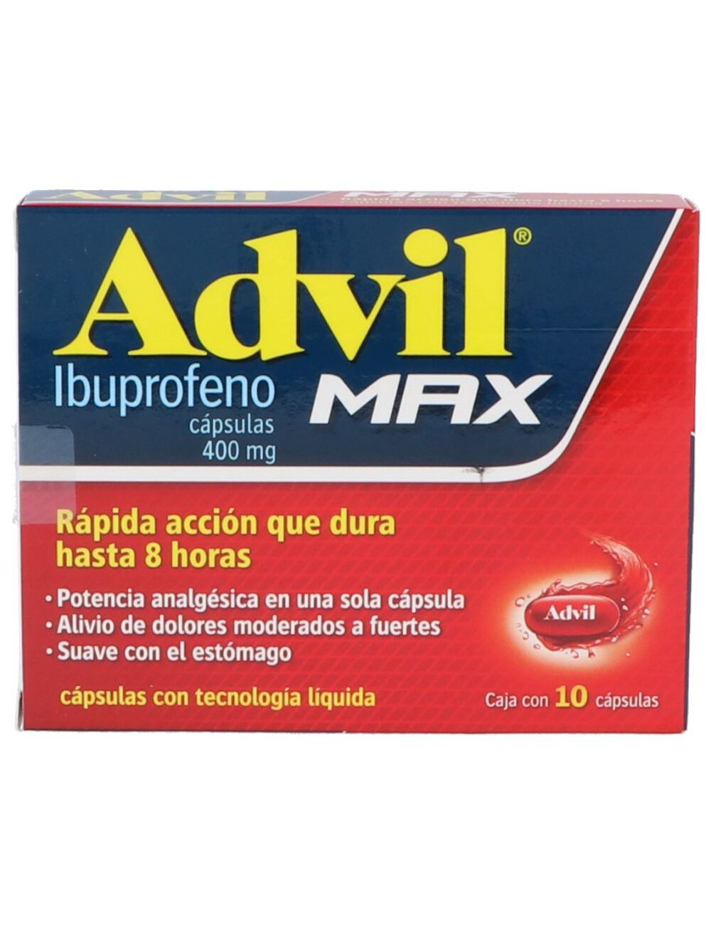 Advil Max 400 mg Caja Con 10 Cápsulas