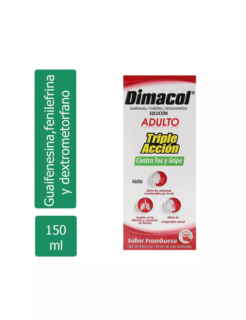 Dimacol jarabe para la tos triple acción adulto (150 ml), Delivery Near  You