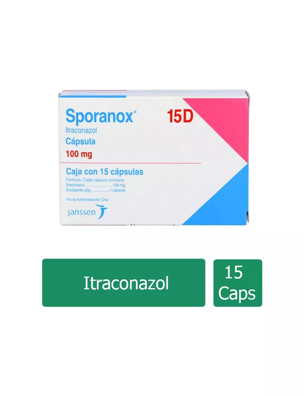 Sporanox® 15D 100 mg (Itraconazol) | 15 Cápsulas | Janssen