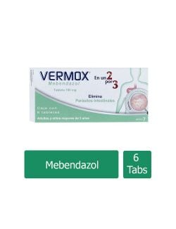 Vermox 100 mg Caja Con 6 Tabletas