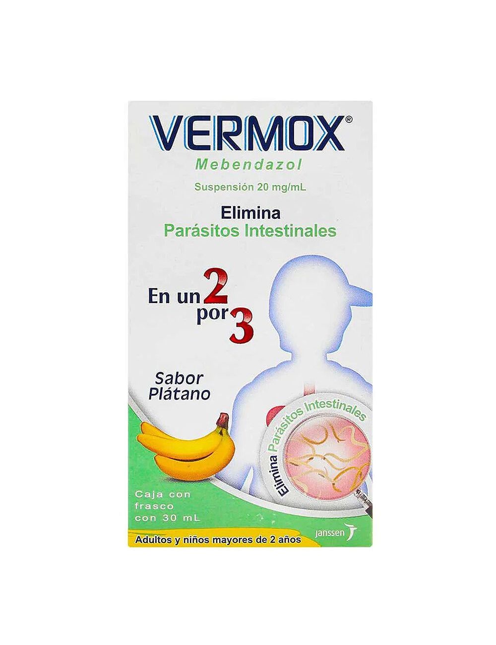 Vermox 20mg/mL Caja Con Un Frasco 30 mL