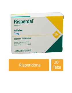 Risperdal 3 mg Caja Con 20 Tabletas