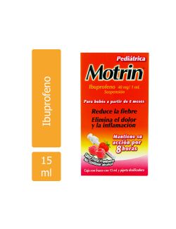 Motrin Pediátrico 40 mg /1 mL Caja Con Frasco Con 15 mL Sabor Fresa-Frambuesa