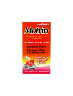 Motrin Pediátrico 40 mg /1 mL Caja Con Frasco Con 15 mL Sabor Fresa-Frambuesa