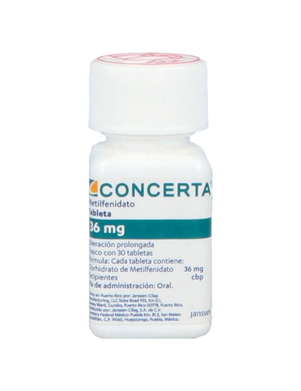Concerta 36 mg Frasco Con 30 Tabletas - RX1