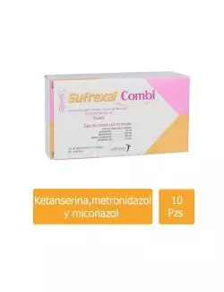 Sufrexal Combi 36 mg / 500 mg / 100 mg Caja Con 10 Óvulos