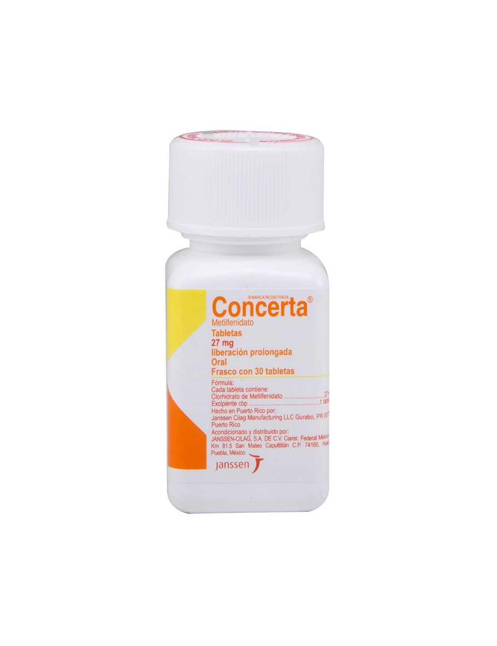 Concerta 27 mg Frasco Con 30 Tabletas - RX1