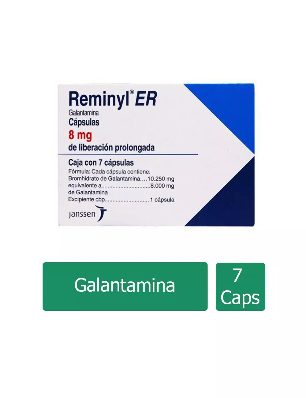 Reminyl® ER 8mg (Galantamina) - 7 Cápsulas de Liberación Prolongada - Janssen