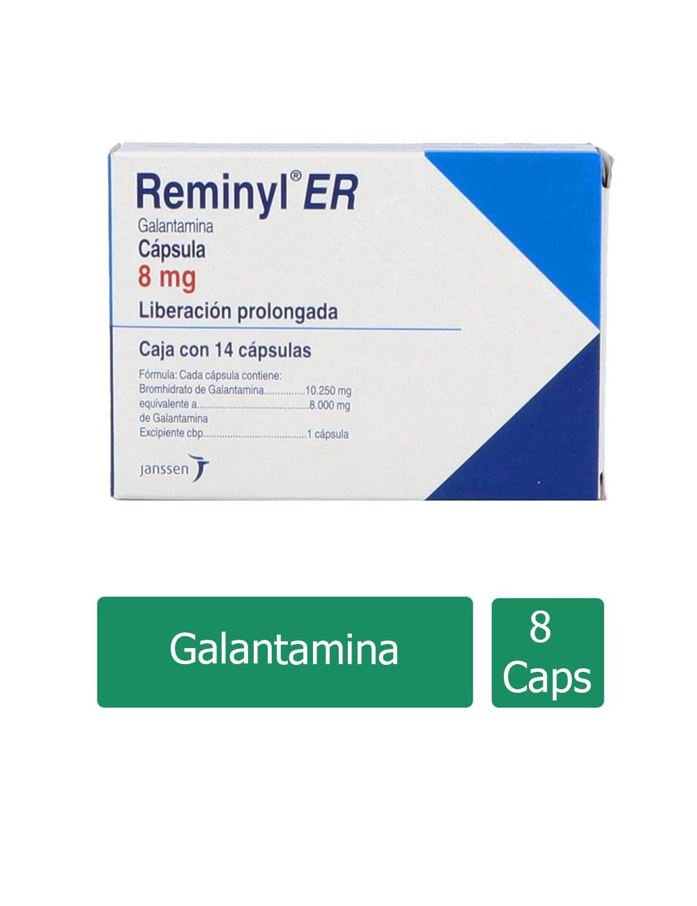 Reminyl® ER 8 mg (Galantamina) -14 Cápsulas - Janssen