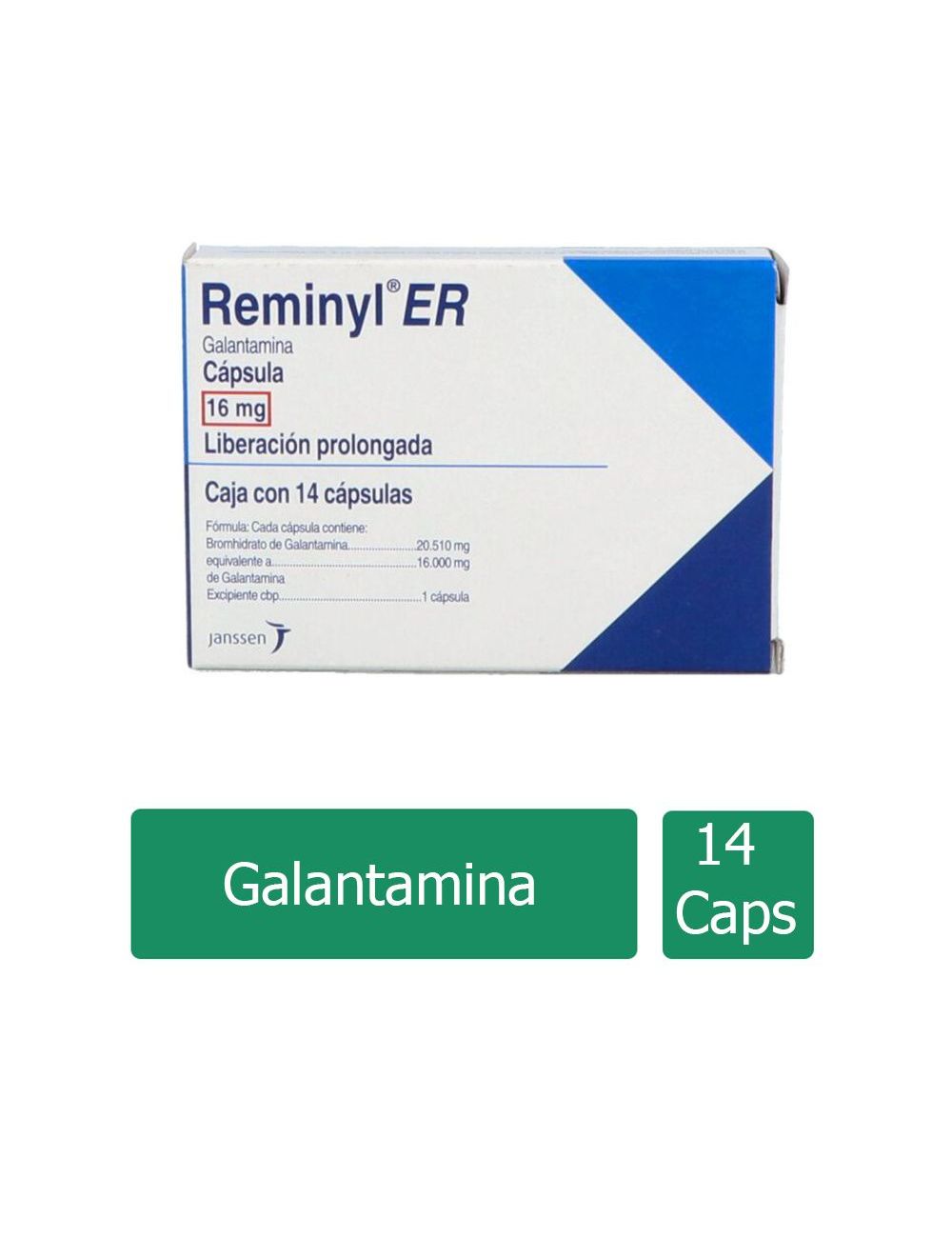 Reminyl® ER 16 mg (Galantamina) - 14 Cápsulas - Janssen