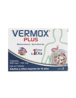 Vermox Plus Caja Con 2 Tabletas