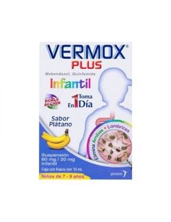 Vermox Plus Infantil 60 mg/20 mg Caja Con Frasco Con 10 mL
