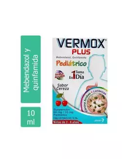 Vermox Plus Suspensión Pediátrico 60mg/10mg Caja Con Frasco Con 10mL