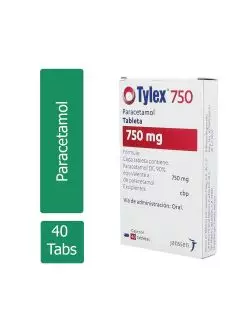 Tylex 750 mg Caja Con 40 Tabletas