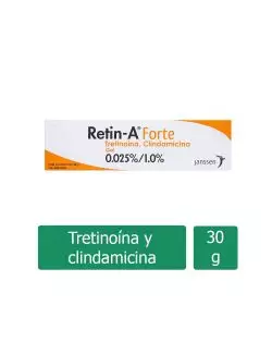 Retin-A® Forte 0.025% / 1.0% (Tretinoina/Clindamicina) - Tubo con 30 g - Janssen