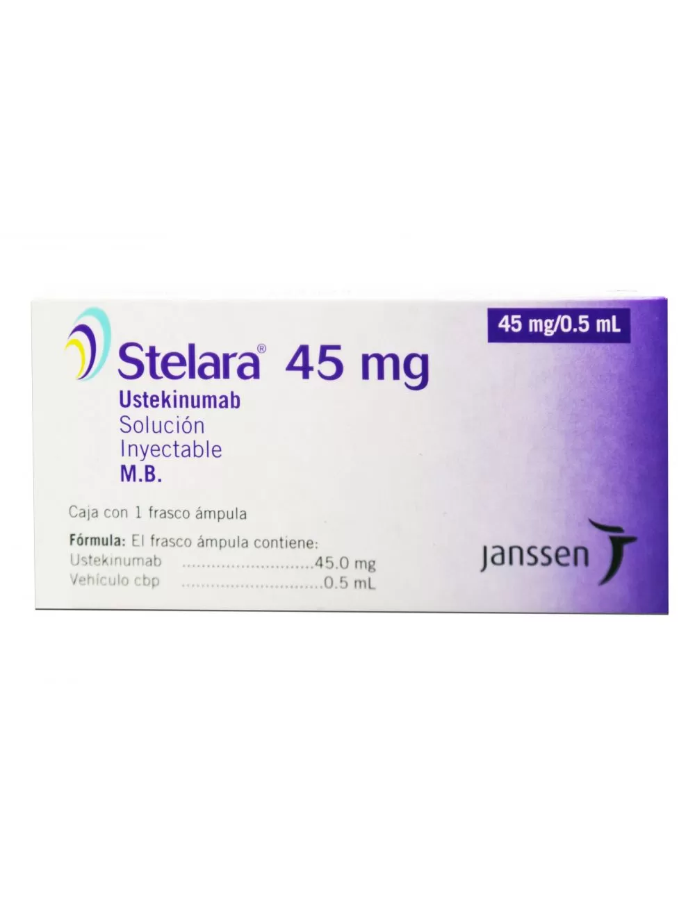 Stelara Solución Inyectable 45 mg Caja Con 1 Frasco Ámpula De 0.5 mL - RX3