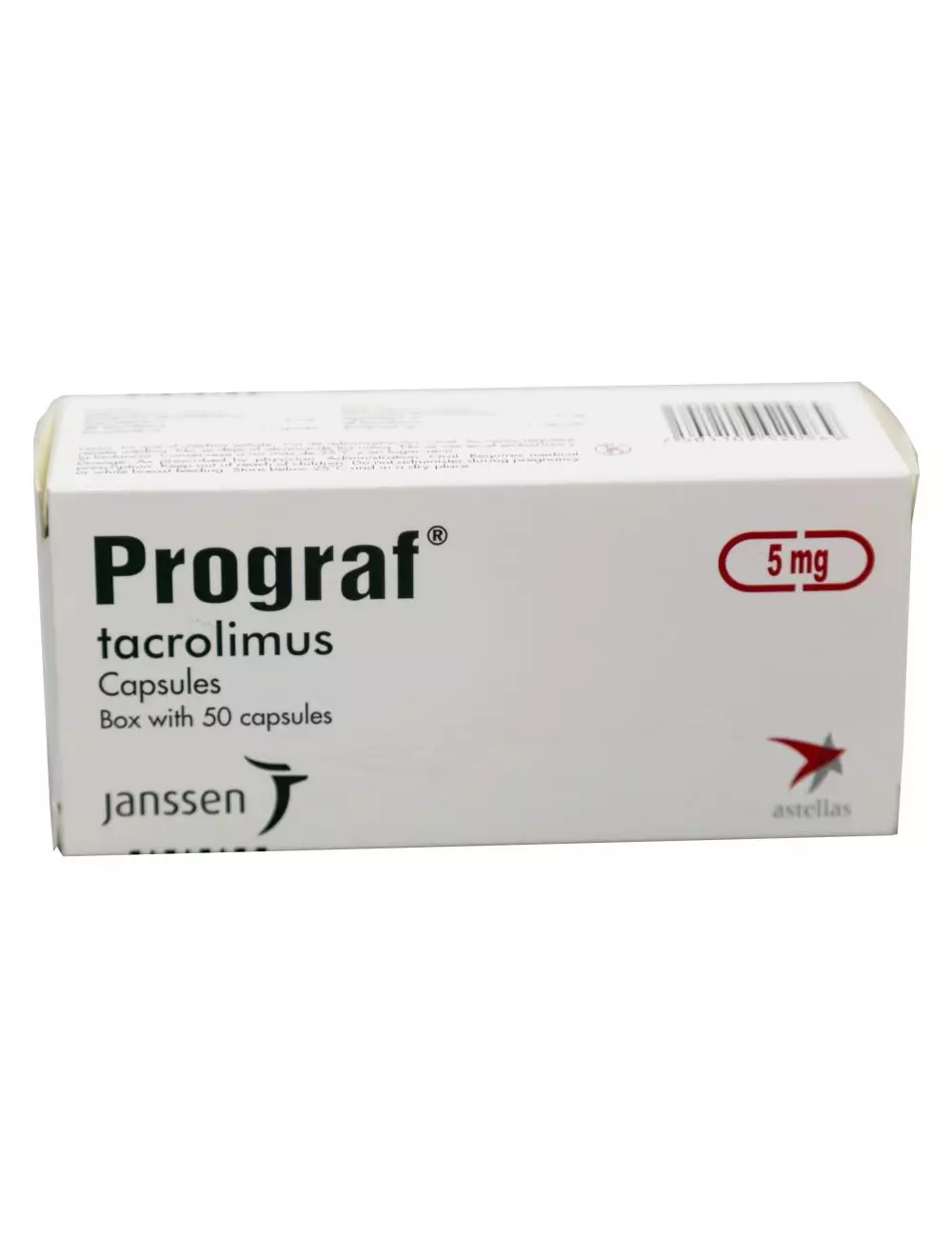 Prograf® 5 mg - 50 Cápsulas | Tacrolimus | Janssen