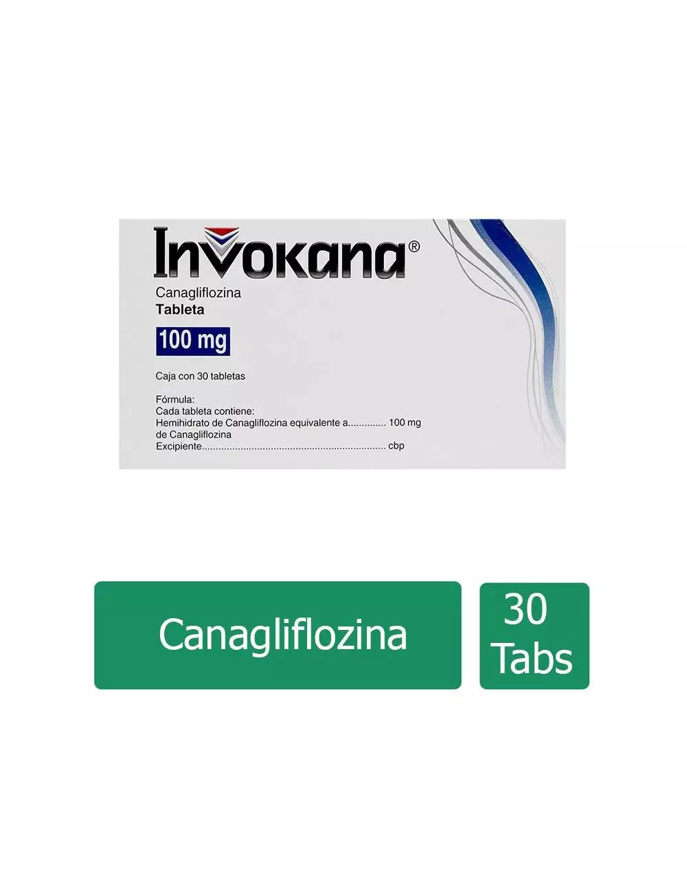 Invokana 100 mg Caja Con 30 Tabletas