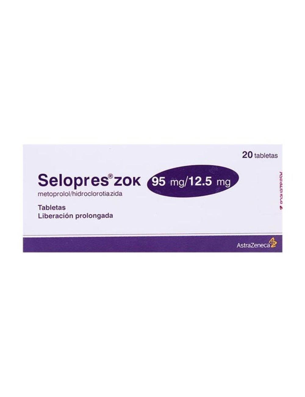 Selopres Zok 92 mg  / 12.5 mg Caja Con 20 Tabletas De Liberación Prolongada