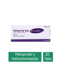 Selopres Zok 92 mg  / 12.5 mg Caja Con 20 Tabletas De Liberación Prolongada