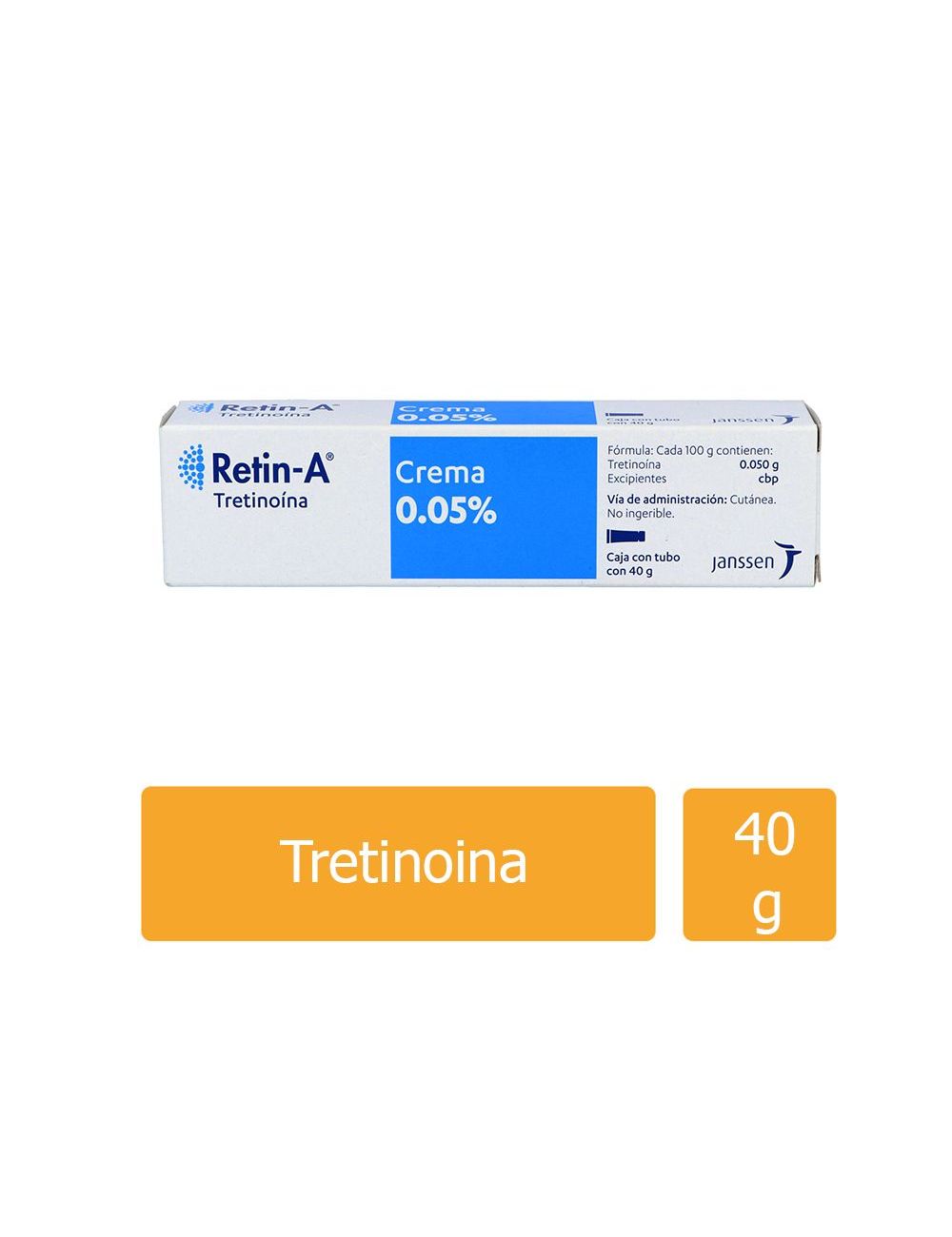Retin-A® 0.05% - Tubo 40g | Tretinoína | Janssen-Cilag