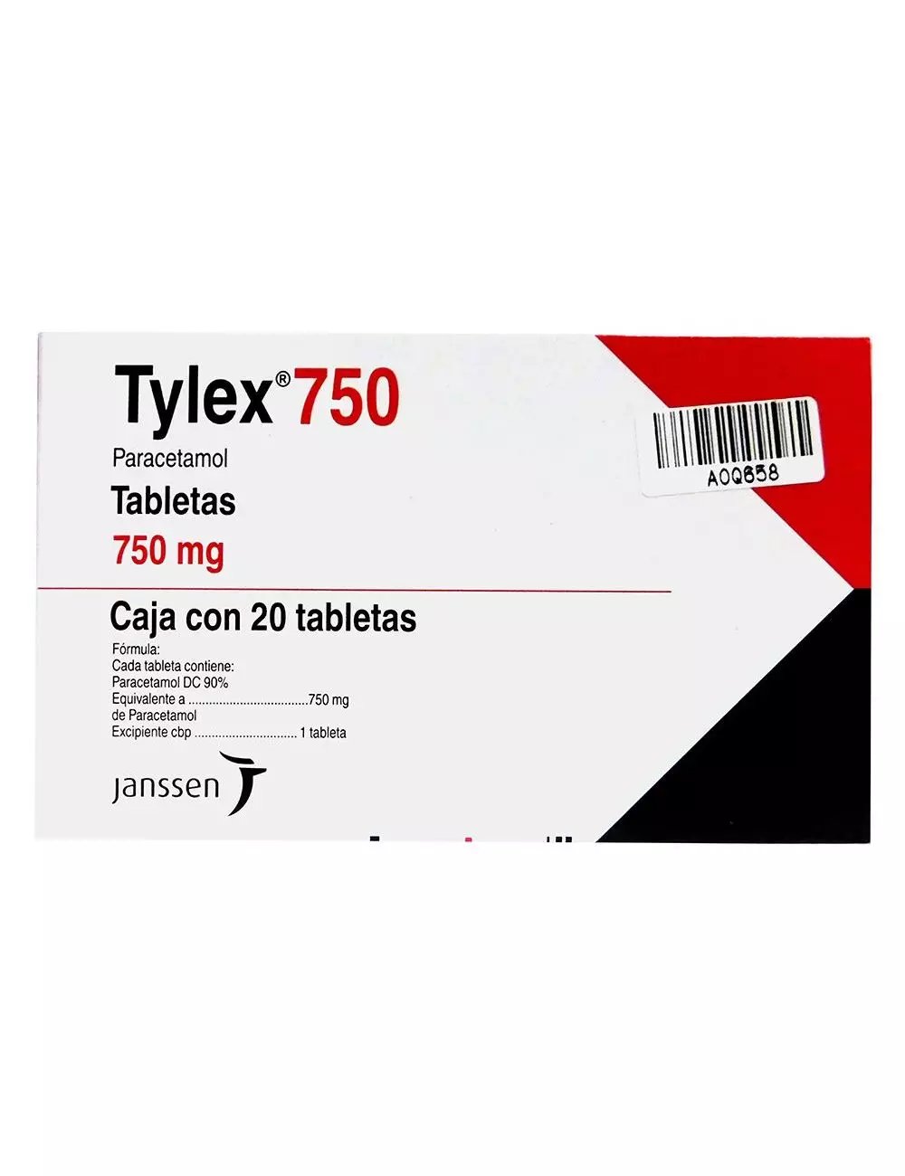 Tylex 750 mg Caja Con 20 Tabletas