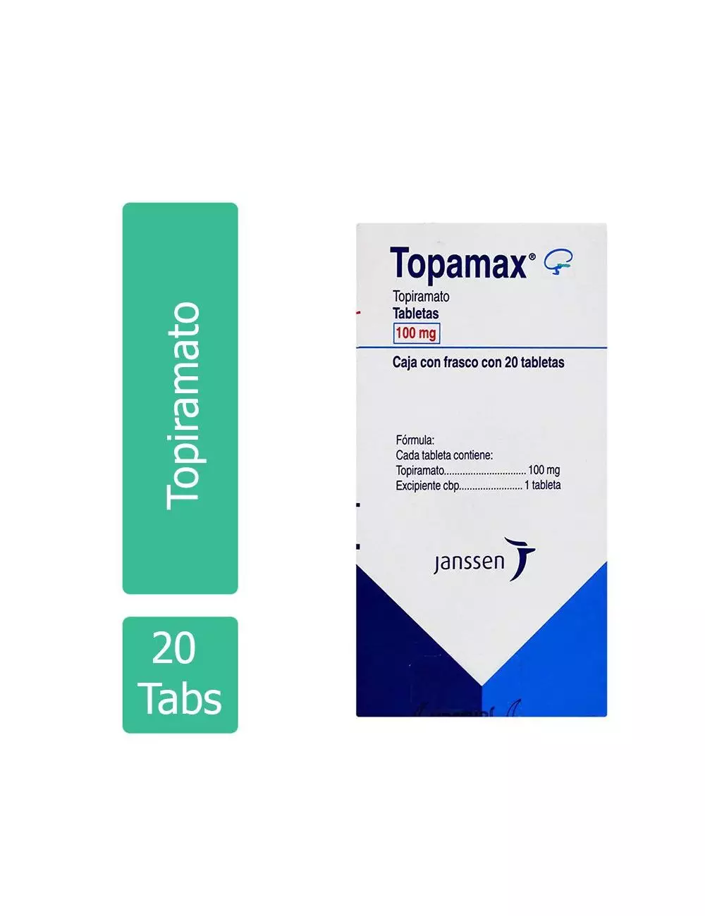 Topamax® 100 mg (Topiramato) - 20 Tabletas | Janssen